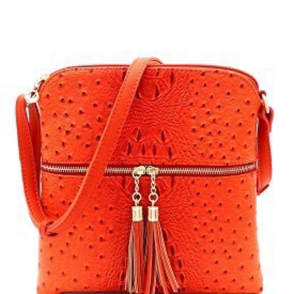 Vibrant Vegan Crocodile Leather Crossbody Handbag - Picture 1 of 6